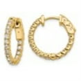 thumbnail image 2 of Auriga 14k Yellow Gold Lab Grown VS/SI GH, Diamond Hoop Earrings for Women with Safety Clasp, 2 of 6