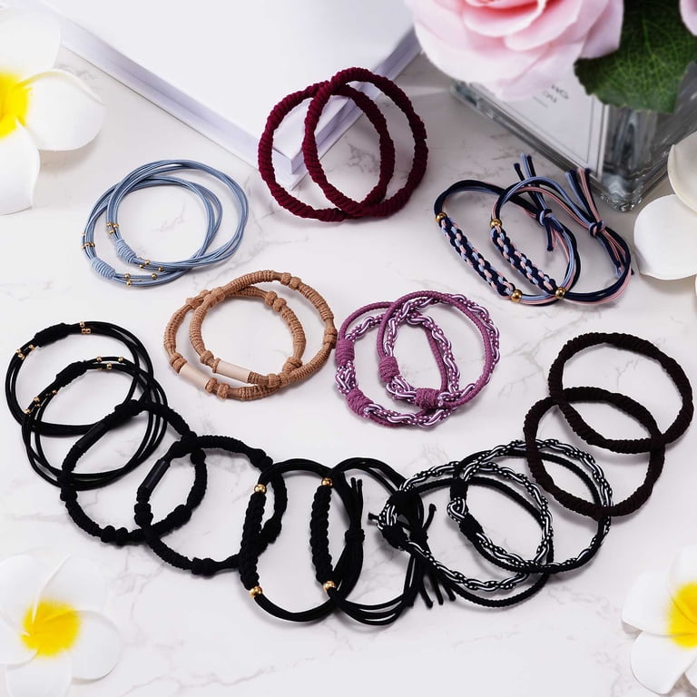 20 Pcs Boho Hair Ties for Women, 5 Styles Cute Hair Tie  display picture 3