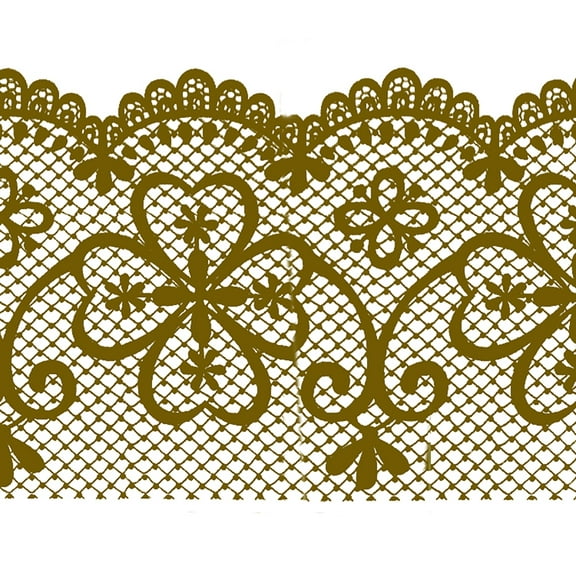 Dundee Deco Peel and Stick Self Adhesive Wallpaper Border - Trellis Golden Latticework, 33 ft x 4 in