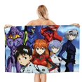 thumbnail image 1 of NEON GENESIS EVANGELIONToalla de playa de secado rápido con diseño temático, regalo para mujeres y niñas, ideal para cumpleaños, fans, amantes de la música, uso en la playa o al aire libre,78*160cm, 1 of 6