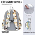 thumbnail image 5 of White Sunflower Backpack for School,Cute School Bag,Schoolbag with Adjustable Shoulder Straps & Padded Back,13.4"x11"x4.7", 5 of 6