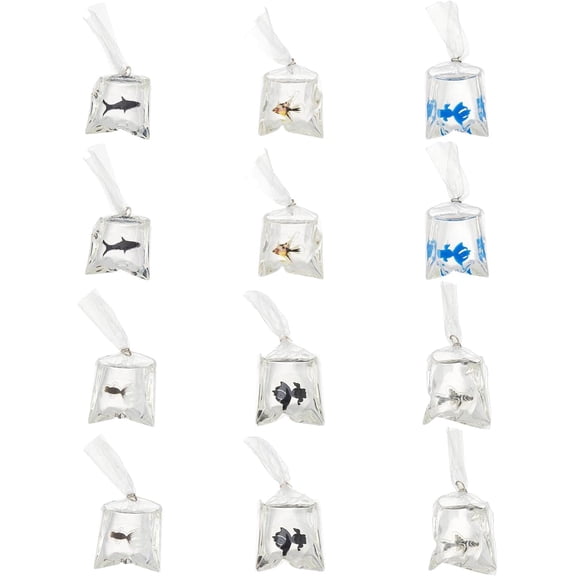 12Pcs Resin Charms Transparent Pendants with Findings for Necklace DIY Craft Jewelry Making 50~52x23x10mm colorful