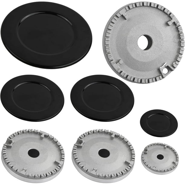 Kit de tapa de llama confiable y segura, actualización de tapa de estufa portátil de aluminio y hierro de alta calidad, distribución uniforme del calor para una fácil instalación y limpieza
