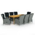 thumbnail image 1 of vidaXL 9 Piece Garden Dining Set Light Grey, 1 of 12