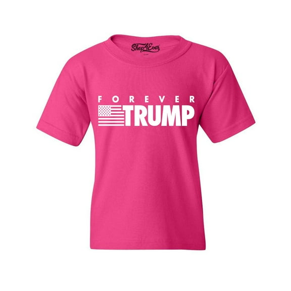 Shop4Ever Kids Forever Trump Graphic Child's Youth T-Shirt X-Small Heliconia Pink