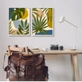 thumbnail image 2 of Stupell Industries Tropical Bohemian Plant Leaves Graphic Art White Framed Art Print Wall Art, Set of 2, Design by Victoria Barnes, 2 of 7