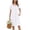 White, variant on Cotton Nightgowns for Women Pleated Button Night Gowns Victorian Sleep Shirts Ladies House Dress with Pockets