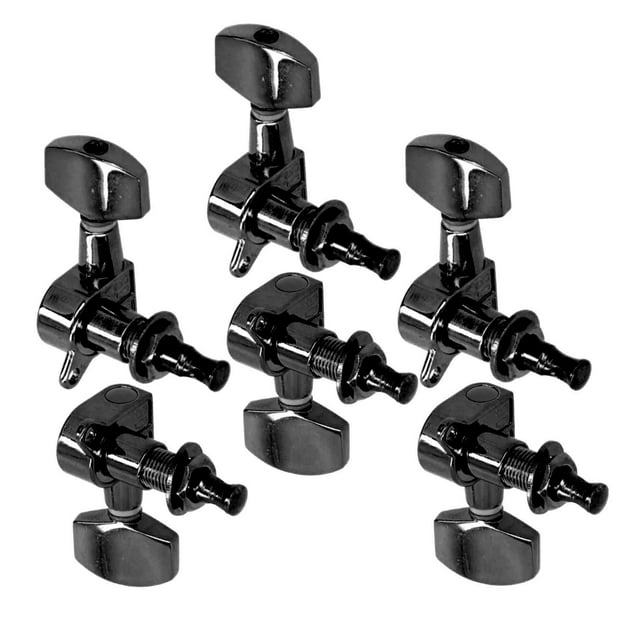 Tuners de Guitare, Chevilles de Réglage de Guitare, Stabilité et Durabilité Anti-Rouille Apparence Exquise pour Réparation de Guitare Maître Acoustique Noir
