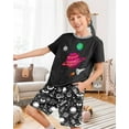 thumbnail image 3 of Fiodrimy Boys Pajamas Big Boys Summer Short Sleeve PJ Set Kid Sleepwear Boys Pajamas Size 8-14, 3 of 6