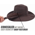 thumbnail image 4 of Head Net Hat, Safari Hat Sun Hat Bucket Hat with Hidden Net Mesh 1Pack, 4 of 6