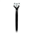 thumbnail image 4 of Womens Black Ring Anillo Para Mujer Stainless Steel Ring with AAA Grade CZ in Clear Abigail, 4 of 4