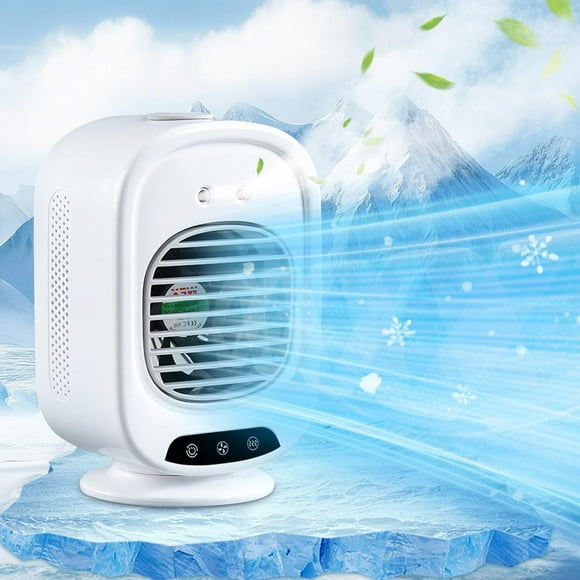 Summer Cool Mist Humidifying Fan Mini USB Rechargeable Three-Gear Desktop Table Fan