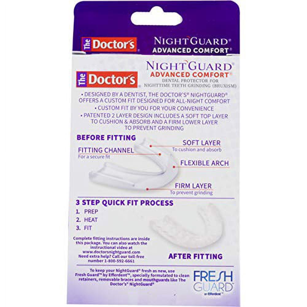 The Doctorâ€™s NightGuard for Teeth Grinding, Custom-Fit Dental Guard for Nighttime 6x5x4 Inch (Pack of 1)