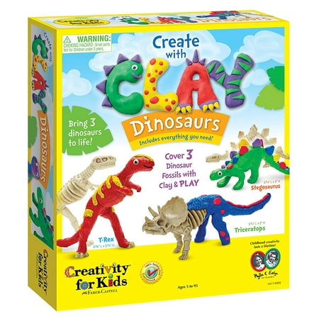 Create with Clay Dinosaurs - Build 3 Dinosaur Figures with Modeling Clay Creativity for