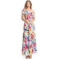 thumbnail image 2 of Flying Tomato Women's Bold Print One Shoulder Maxi Dress (S, Ivory), 2 of 5