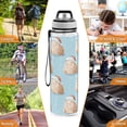 thumbnail image 7 of 1000ML Transparent Sports Water Bottle with Handle & Straw Portable Water Bottle for Outdoor Camping Gym Cute Capybara with Santa Hat, 7 of 7