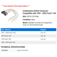 thumbnail image 2 of Combination Switch Connector - Compatible with 1995 - 2003 Ford F-150 1996 1997 1998 1999 2000 2001 2002, 2 of 2