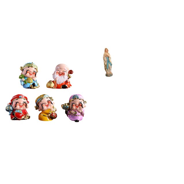 Figura de escritorio,Figura de dibujos animados del dios de la fortuna,regalo de Feng Shui,Estatua de Lutero,Estatua de la Virgen María Figura Colección Religiosa,Figura de resina y Señora