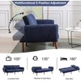 Vicluke Convertible Futon Sofa Bed, Modern Upholstered SplitBack Foldable Sleeper Sofa Couches