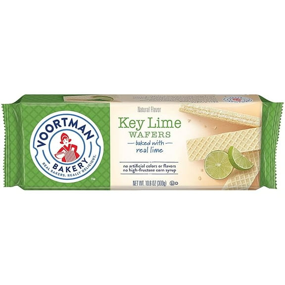 Voortman Bakery Key Lime Wafers, 30 Count ( Pack of 2 )