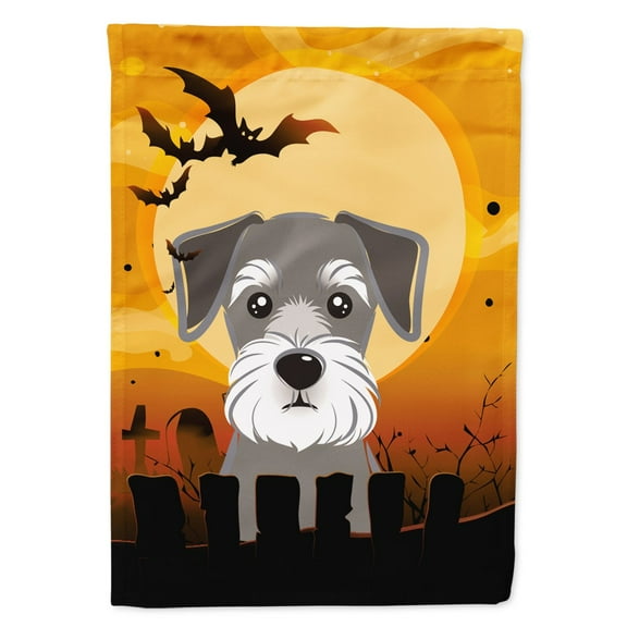 Halloween Schnauzer Flag Canvas House Size BB1764CHF