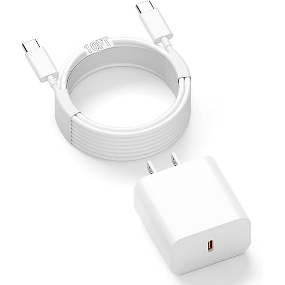 Fast Charger for Airpods Pro 2nd Gen Charger, Airpods 4 Charging, 10FT USB C to USB C Long Cable for AirPods Max 2 (2024), AirPods Pro (2nd Gen) Wireless Earbuds,iPhone 15 16 20W Power Adapte