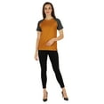 thumbnail image 5 of Inkmeso Womens Raglan Short Sleeve T-Shirt Regular Fit Casual Solid Basic Tee T-Shirts, 5 of 7