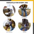 thumbnail image 3 of Guantes de trabajo Wells Lamont de piel para hombre, paquete de 2 pares, tamaño grande, 3 of 5