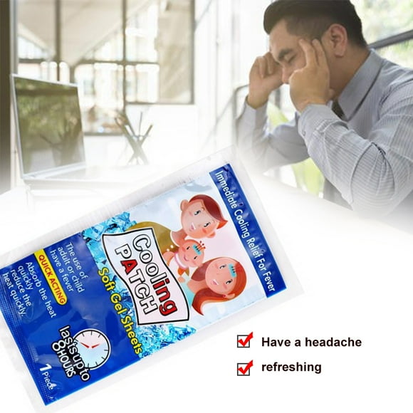 Almohadillas refrescantes para la fiebre, yeso de hielo para la fiebre, almohadillas refrescantes para la temperatura más baja, 10 Uds.