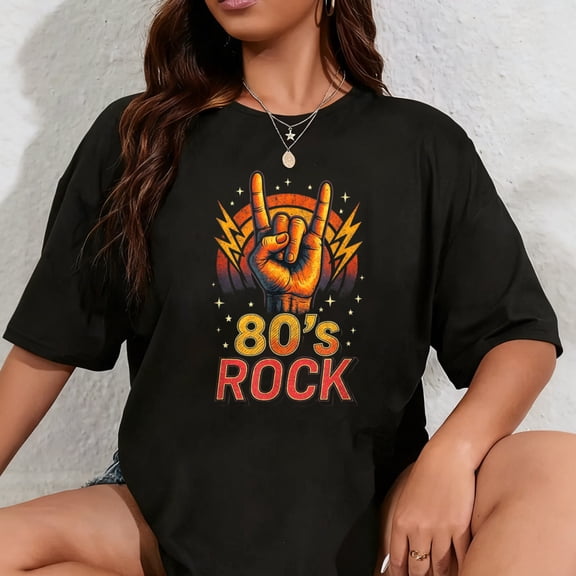100% Cotton 80's Rock - Rock 80s Music Retro Vintage Concert T-Shirt