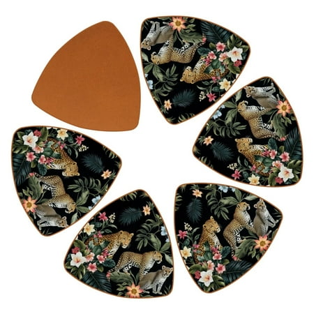 

YZUOUZY Coasters Coaster for Desk 6 Pcs Triangle Personalized Coasters Animal Wildlife Tigers
