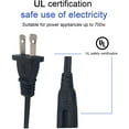 thumbnail image 2 of 6 Ft 6 Feet 2 Prong Polarized Power Cord for ARRIS CABLE MODEM SBG6782 SBG7580 SBG6900 SVG2482AC, 2 of 4