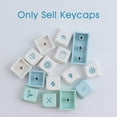 thumbnail image 3 of Sunzit 132 Keys PBT Keycaps,Dye Sublimation XDA Profile Keycaps Mint Theme Keycap ANSI Layout for MX Switches Mechanical Gaming Keyboard, 3 of 8