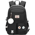 thumbnail image 2 of Mochila escolar Spotted Tiger para niñas con lonchera (negra), 2 of 7
