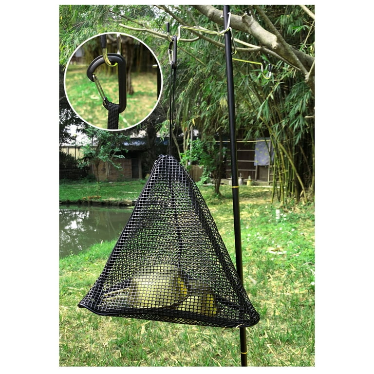KIHOUT Discount Outdoor Triangular Drying Net Foldable Storage Net Camping  Hanging Net, Hiking, Picnic, Travel Outdoors, Etc