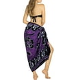 thumbnail image 3 of HAPPY BAY Women's Beachwear Summer Batik Beach Pareo Swimsuit Bikini Wraps Swim Cover up Swimwear Dashiki Sarong Coverups for Women One Size Purple, Floral, 3 of 4