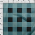 thumbnail image 2 of oneOone Cotton Poplin Twill Dark Teal Green Fabric Gingham Check Dress Material Fabric Print Fabric By The Yard 56 Inches Wide, 2 of 4