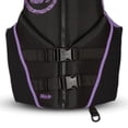 thumbnail image 4 of O'Brien Women's Traditional Neoprene USCGA Life Jacket with Zipper, Large, Black/Purple, 4 of 5