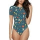thumbnail image 1 of Balery Sports Ball Body de cuello redondo de manga corta para mujer Tops de manga corta Tops básicos-X-Large, 1 of 7