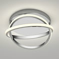 thumbnail image 4 of Artika Orbia Modern LED Flush Mount Ceiling Light Fixture, Chrome, 4 of 11