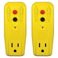thumbnail image 2 of Single Outlet GFCI Adapter, 15 Amp Grounded 3-Prong Automatic Reset (2 Pack), 2 of 2