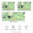 thumbnail image 4 of Haosy Satin Pillowcase for Hair and Skin Standard Cooling Silk Pillow Case with Envelope Closure Adorable Green Pumpkin Cat 20"x40", 4 of 9