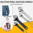 thumbnail image 2 of 2.5/4-Inch Monkey Wrench Universal Steel Mini Wrenches Portable Tool Short Shank Shifting Spanner Plumbing Key Ring Hand Tools silver 2.5in, 2 of 6