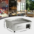 BENTISM 1600W 21" Commercial Electric Countertop Griddle Flat Top Grill