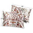 thumbnail image 4 of Sweet Jojo Designs Boho Floral Wildflower Rust Orange and Ivory Girl Decorative Satin Pillowcases, 4 of 6