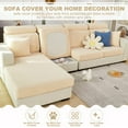 thumbnail image 4 of Sanmadrola Couch Covers Wear-Resistant Universal Sofa Cover, Stretch Couch Cushion Slipcovers Replacement, Anti-Slip L Shape Sofa Covers, Chaise Lounge Slipcover Double Seat Geige, 4 of 7