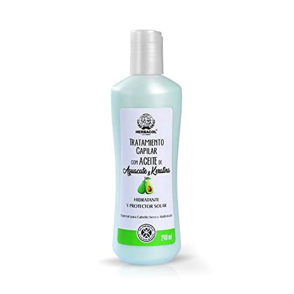 Avocado Oil and Keratin Hair Treatment for Hydrating and Solar Protector | Tratamiento de Aguacate y Keratina Hidratante y Protector Solar | 10.1 Fl Oz.