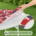 thumbnail image 5 of Red Footballs on Blue Pattern Round Fitted Tablecloth with Elastic Edge,Dining Table Cover Waterproof,Outdoor Round Tablecloth for Camping,Dining,Indoor and Outdoor, 5 of 7
