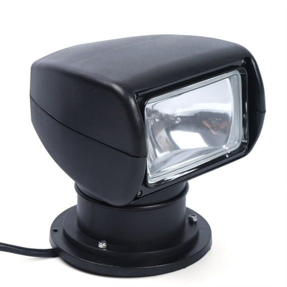 Boat Spotlights, Black Rotating Marine Spotlight Boat Truck Remote Control Searchlight 12V 100W 360°