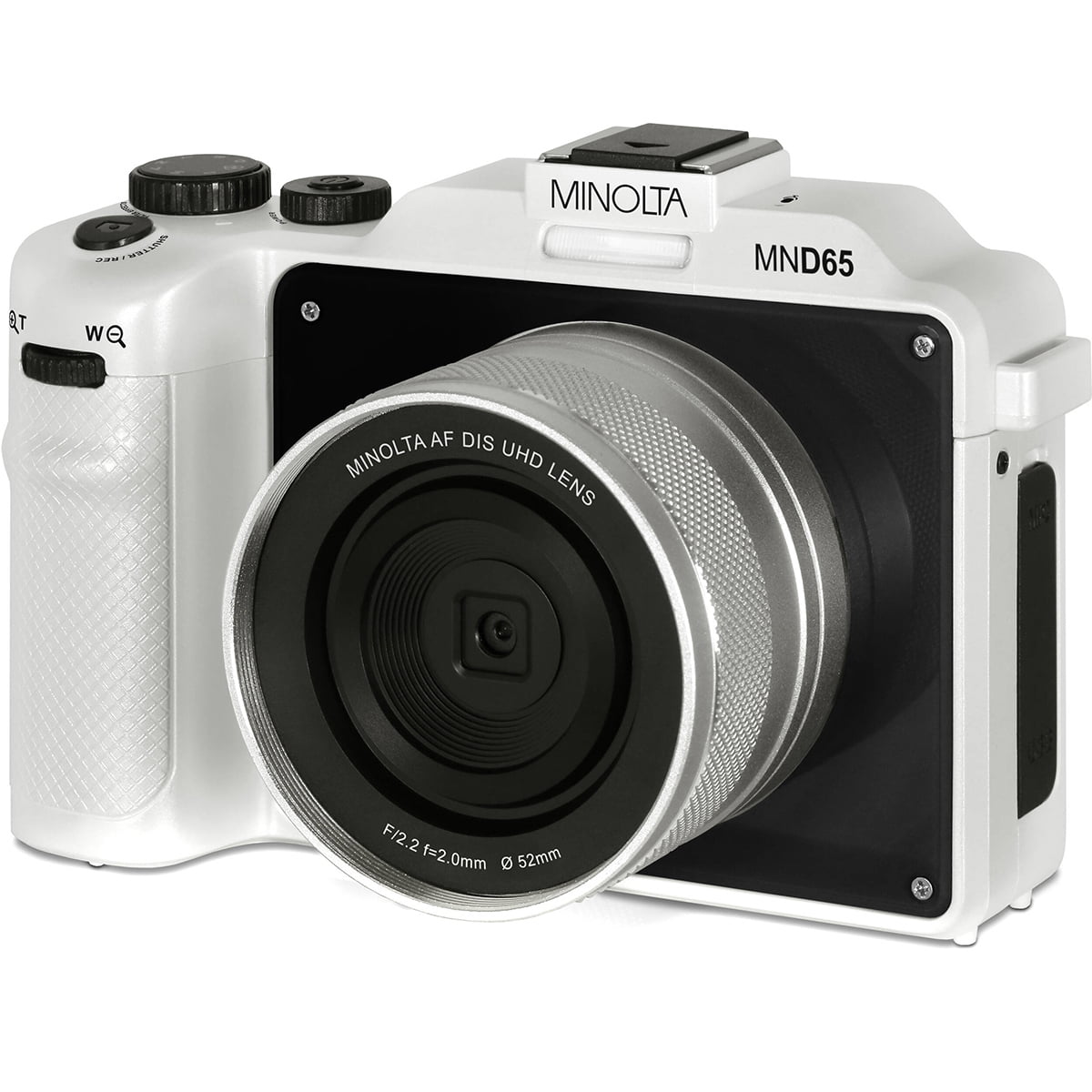 Minolta Minolta MND65 Selfie Shot Digital Camera, White with Teal Faceplate
